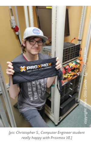 student christopher really likes proxmox VE by Hans Otto Lunde Egmont student christopher really likes proxmox VE by Hans Otto Lunde Egmont